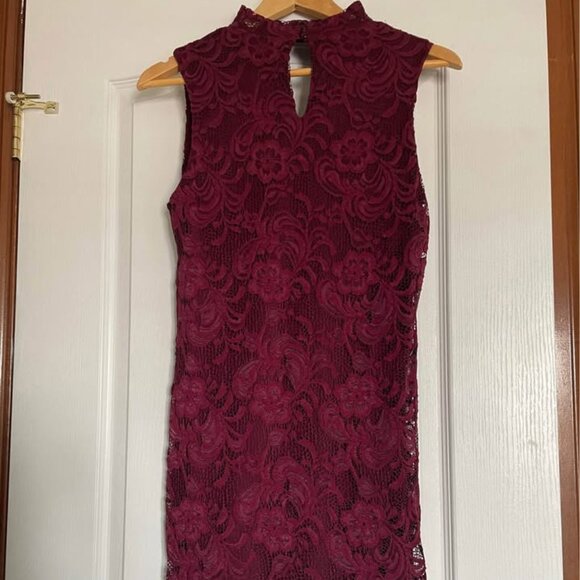 Burgandy Lace Dress - Picture 2 of 5